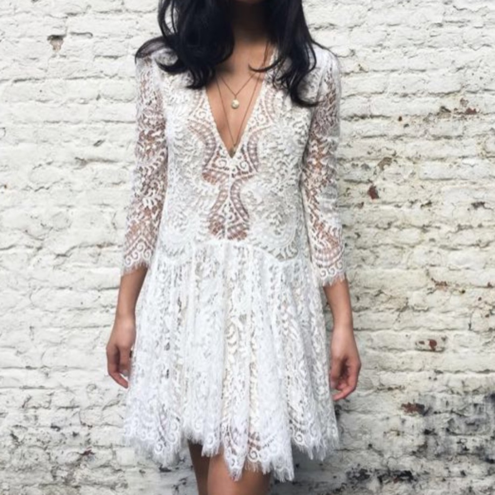 Magali Pascal white lace Lucia dress
